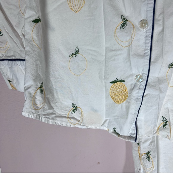 Printfresh Lemon Drop 🍋 Embroidered Long Pajama Set - Picture 3 of 12